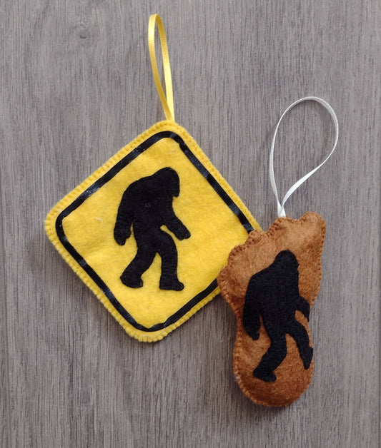 Bigfoot Crossing and Warning Ornament Kit