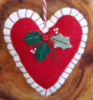 Candy Cane Heart Ornament Kit